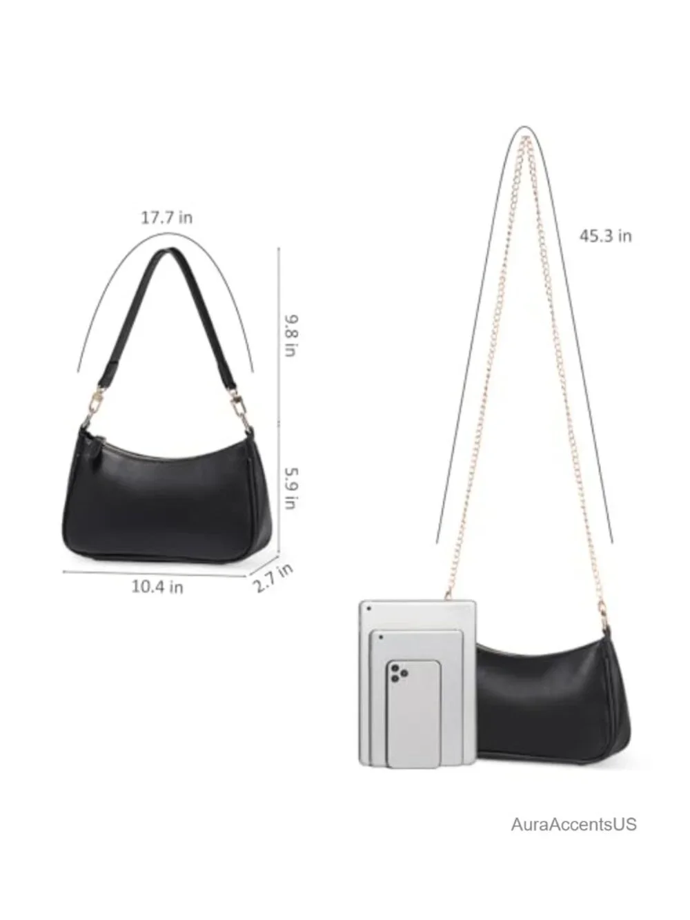 Vegan Leather Crossbody Hobo Bag Clutch Tote Shoulder Purse